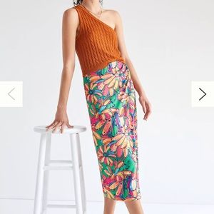 Farm Rio Getaway Midi Wrap Skirt